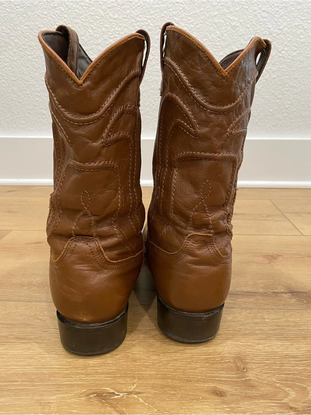 Vintage Dingo Boots DI316 Men’s 13D Brown Leather Roper Cowboy Western Stitched